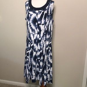 JM Collection sleeveless jeweled midi dress